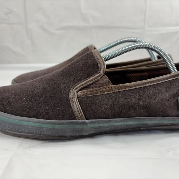 Woolrich Mens Brown Leather Slip On Loafer Shoes
