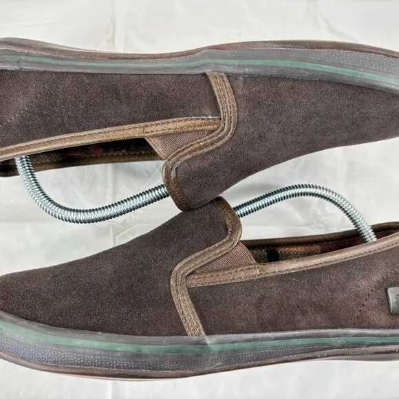 Woolrich Mens Brown Leather Slip On Loafer Shoes
