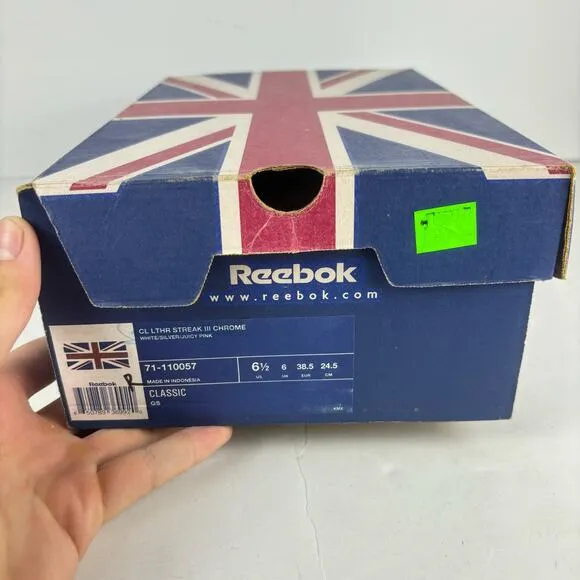 Y2K VTG Deadstock Reebok Classic Streak III Chrome glam retro shoes womens 8