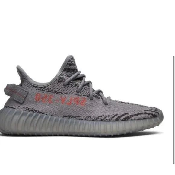 Yeezy x Adidas Grey Knit Fabric Sz 5 Boost 350 V2 Beluga 2.0 Sneakers Flaws