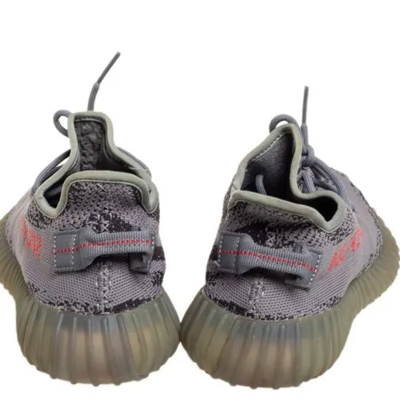 Yeezy x Adidas Grey Knit Fabric Sz 5 Boost 350 V2 Beluga 2.0 Sneakers Flaws