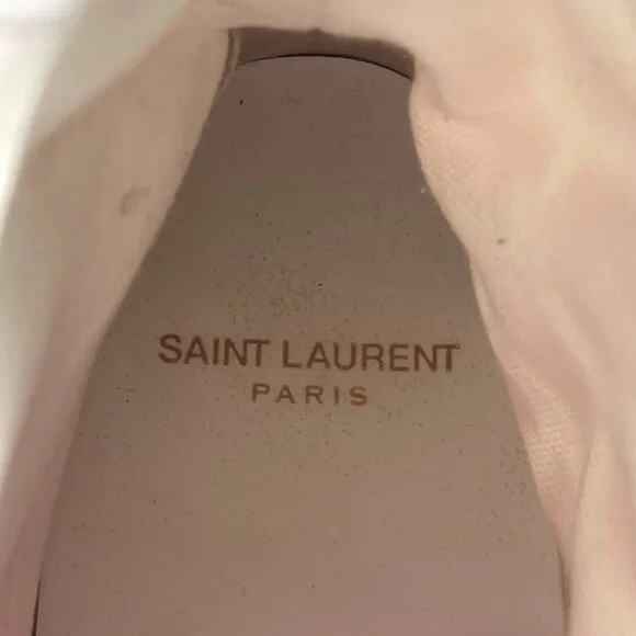 YVES SAINT LAURENT YSL Heart Kiss Lips High Top Sneakers Shoes 38 8