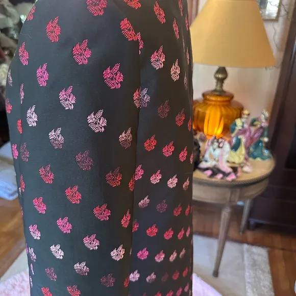 Zac Posen Evening Jacket with Pink Floral Accents so nice!