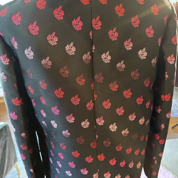 Zac Posen Evening Jacket with Pink Floral Accents so nice!