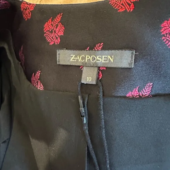 Zac Posen Evening Jacket with Pink Floral Accents so nice!