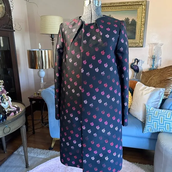 Zac Posen Evening Jacket with Pink Floral Accents so nice!
