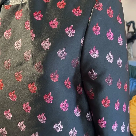 Zac Posen Evening Jacket with Pink Floral Accents so nice!