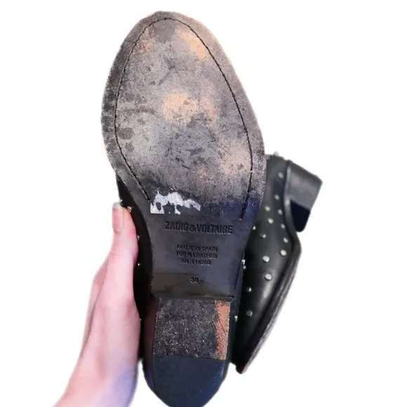Zadig &amp; Voltaire Teddy Leather Boots in Size 38