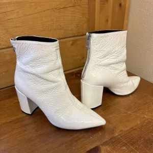Zadig &amp; Voltaire Women's EU 36 US 6 White Leather Ankle Boot Disco 70’s Playboy