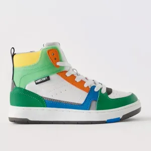 ZARA Boys Minecraft High Top Sneakers