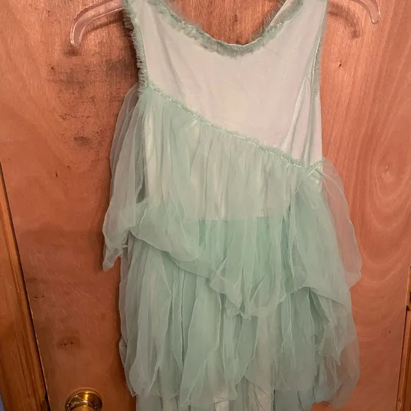 Zara Kids Girls Light Green Mint Tulle Dress