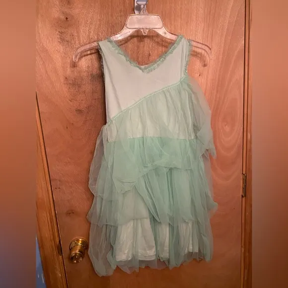 Zara Kids Girls Light Green Mint Tulle Dress