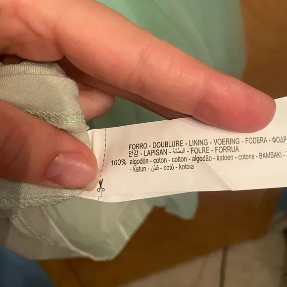 Zara Kids Girls Light Green Mint Tulle Dress