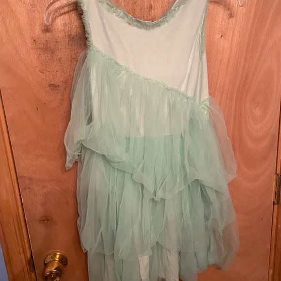 Zara Kids Girls Light Green Mint Tulle Dress