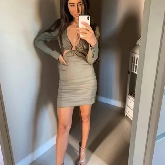 Zara * Linen Blend Mini Dress Size S