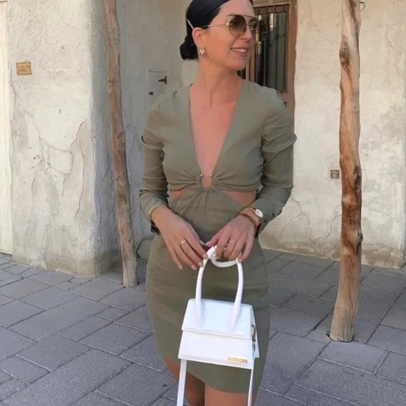 Zara * Linen Blend Mini Dress Size S