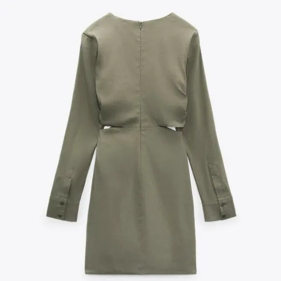Zara * Linen Blend Mini Dress Size S