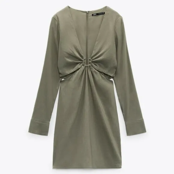 Zara * Linen Blend Mini Dress Size S