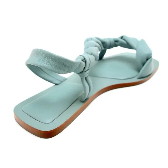 ZARA NWT LIGHT BLUE LEATHER WOVEN SANDALS