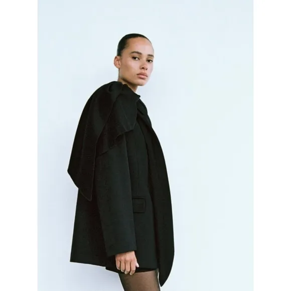 Zara Oversized Wool Scarf Blazer size M/L