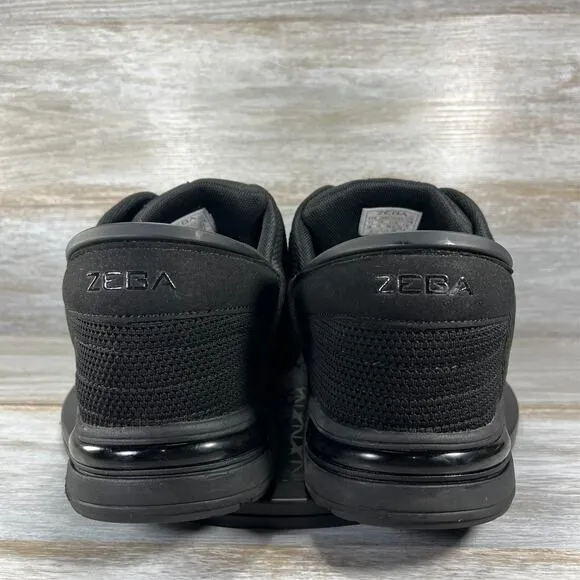 Zeba Men's Jet Black Lace Up Mesh Walking Hands Free Shoes Size 15 Wide