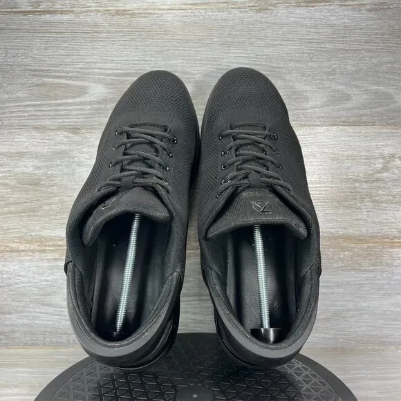 Zeba Men's Jet Black Lace Up Mesh Walking Hands Free Shoes Size 15 Wide