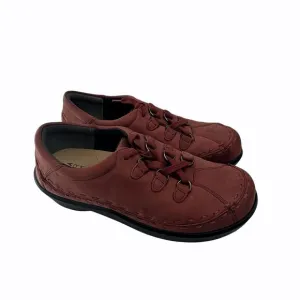 Ziera Allsorts Super Support Red Leather Casual Walking Shoes Size 38 W Standard
