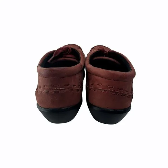 Ziera Allsorts Super Support Red Leather Casual Walking Shoes Size 38 W Standard
