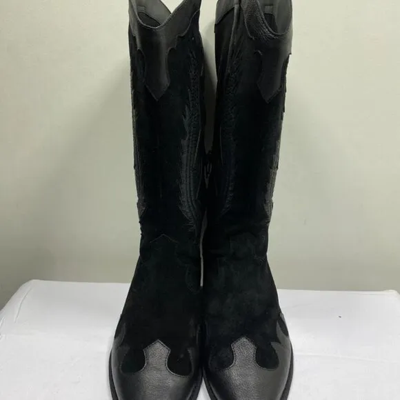 Zodiac Women’s Marlena Cowgirl Boots – Black – Size 10M – Pointed Toe –